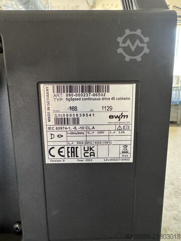 EWM Tetrix XQ 400 Puls AC/DC + συσκευή τροφοδοσίας σύρματος EWM Tetrix XQ 400 Puls AC/DC