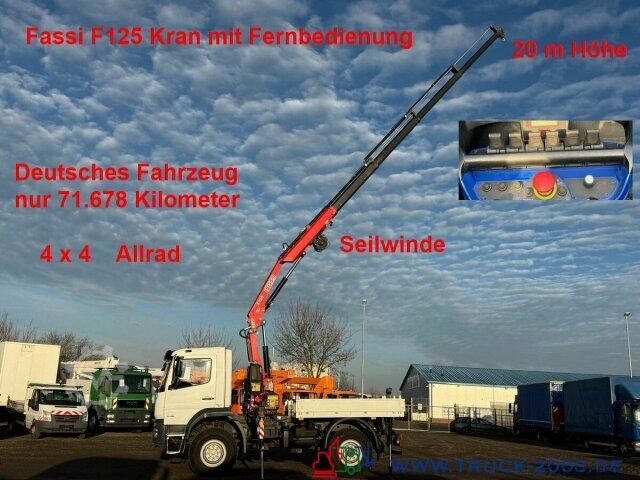 Kamyon üzerine monteli vinç Mercedes-Benz Atego 1018 4x4 Montage Dachdecker Kran 20m+Winde