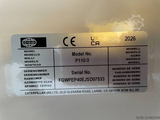 Agregat FG Wilson P110-3 - 110 kVA Open Genset - DPX-16008-O