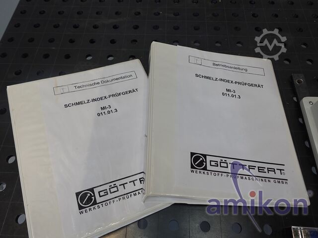 Modell/ Revision 01.00-A/R Göttfert Schmelz-Index-Prüfgerät MI-3 011.01.3
