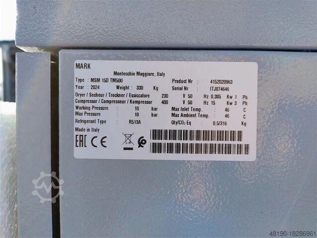 Screw compressor Mark MSM15D TM500