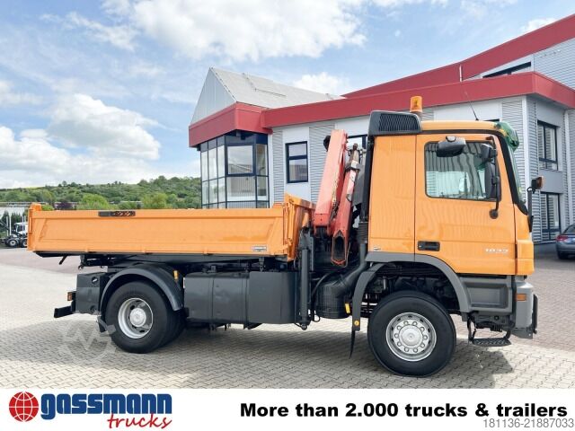 Kipper LKW Mercedes-Benz Actros 1832 AK 4x4, Winterdienstaustattung, Kran