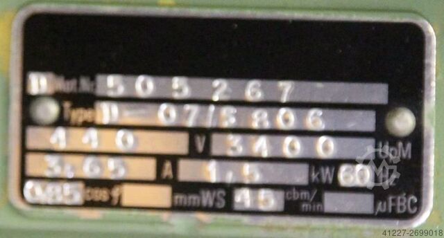 Drukventilator unbekannt 45 m³/min