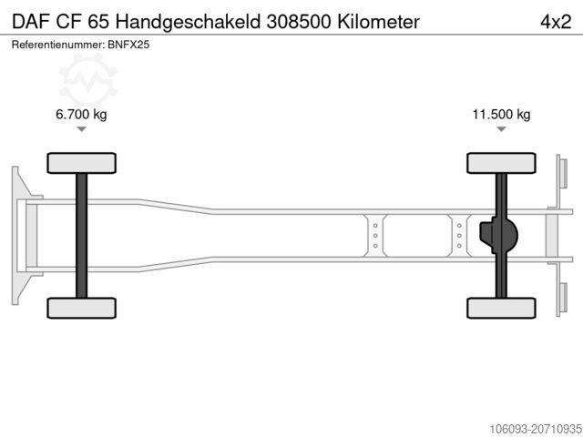 Valise DAF CF 65 Handgeschakeld    308500 Kilometer