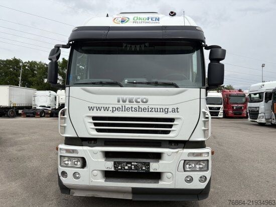 Vrachtwagen met bakwagen IVECO STRALIS AD,KOFFER MIT SCHIEBETüR, LBW AUTOMATIK, E5