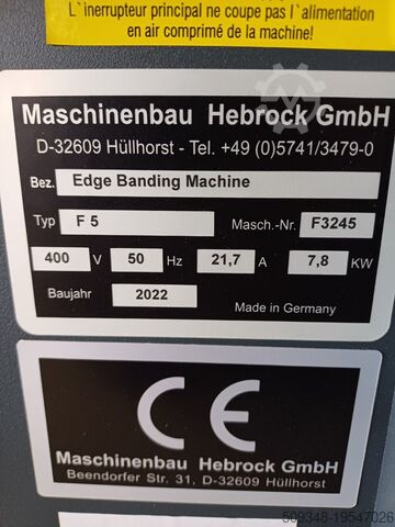 Mașină de aplicat cant Hebrock F5 HEBROCK F5