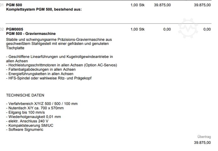 Graveringsmaskine Richter PGM 500