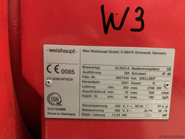 Dubbele-brandstofbrander Weishaupt GL30/2-A  Zweistoffbrenner ZM