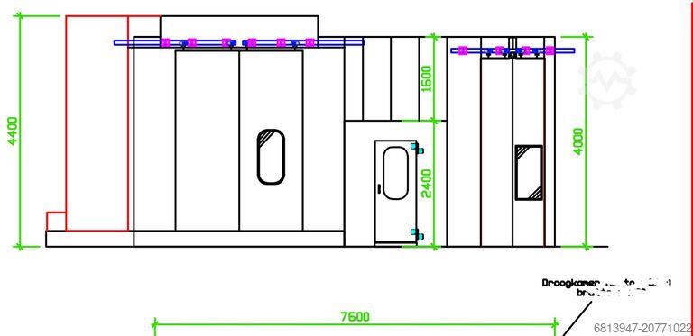 Painting installation (wet paint) Natlakinstallatie Belmeco