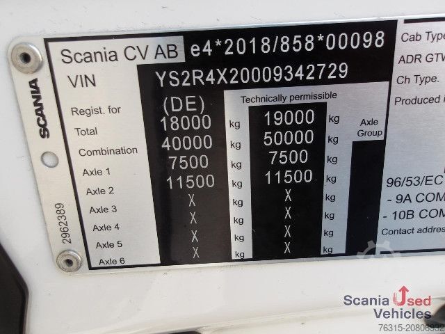 Ελκυστήρας μεγάλου όγκου Scania R 460 EB - MEGA - HIGHLINE - 2x TANKs - ACC