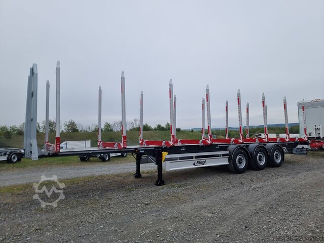 Ağaç kütüğü yarı römorku Fliegl 3-Achs Holzrungensattel SDS 390 L=13,5m