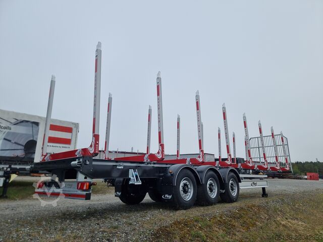 Ağaç kütüğü yarı römorku Fliegl 3-Achs Holzrungensattel SDS 390 L=13,5m