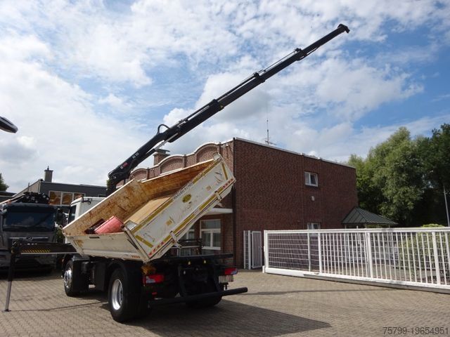 Háromirányú billenő teherautó MAN 15.290 TGM 3Skipper + HIAB 111-B3 HIDUO Kran 4x2