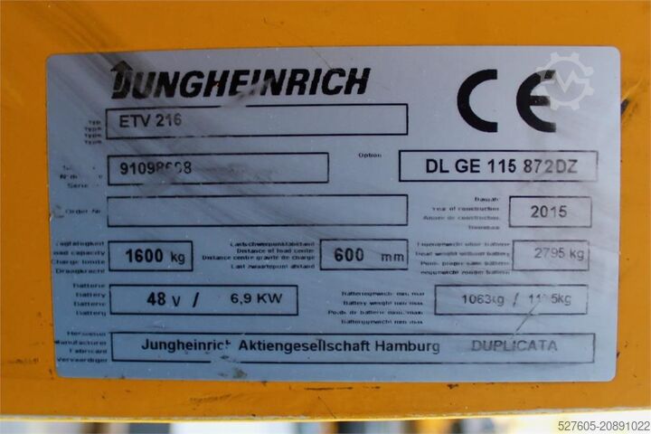 Reachtruck Jungheinrich ETV 216 872 DZ