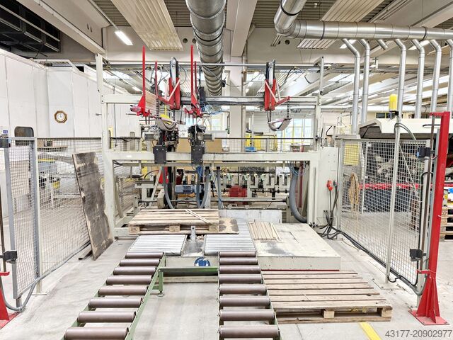 Línea completa de fabricación para somieres de láminas Weinig Raimann Linde Koch Panhans Grecon Hydromat KR KS OPTICUT E14 E16 CNC