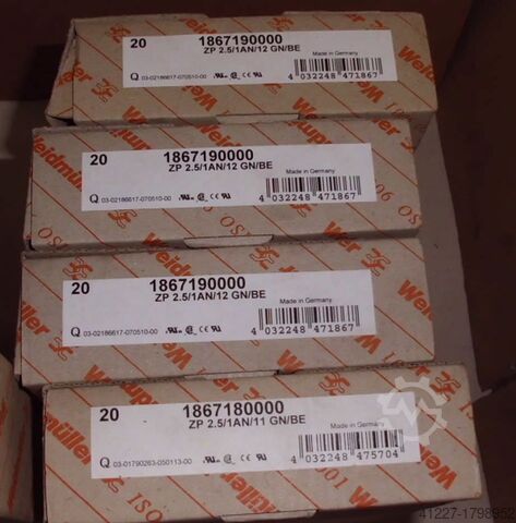 Abrazaderas, 1240 unidades Weidmüller Verschiedene Typen