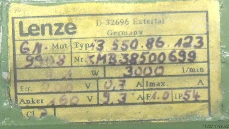 Motorreductor de 1,1 kW, 320 rpm Lenze 43.550.64026