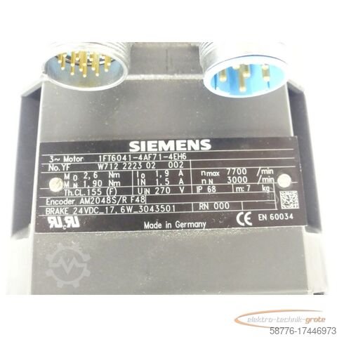 Besturingsunit Siemens 1FT6041-4AF71-4EH6 SN:YFW712222302002 - ! -