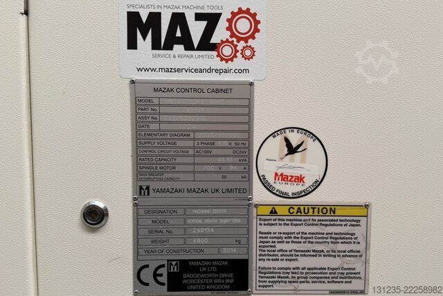 Centro de maquinação vertical Mazak VCS 430A SN 249154