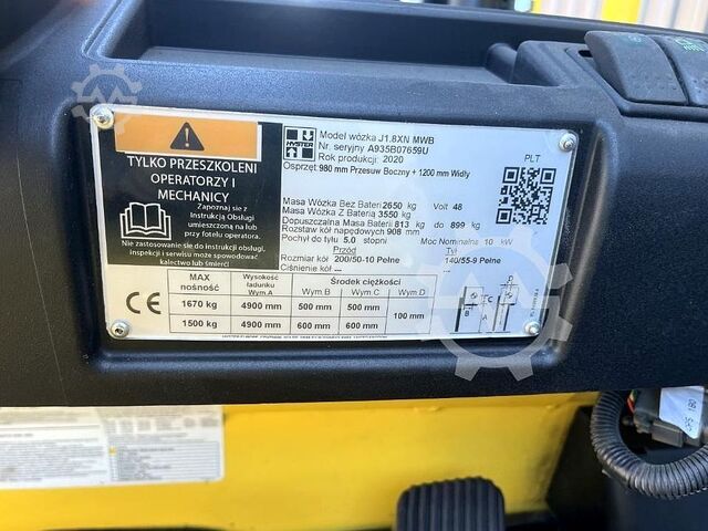 Elektrikli 4 tekerlekli forklift Hyster J1.8XN
