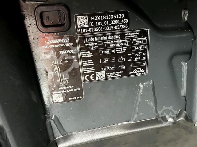Elektrikli 3 tekerlekli forklift Linde E15-02