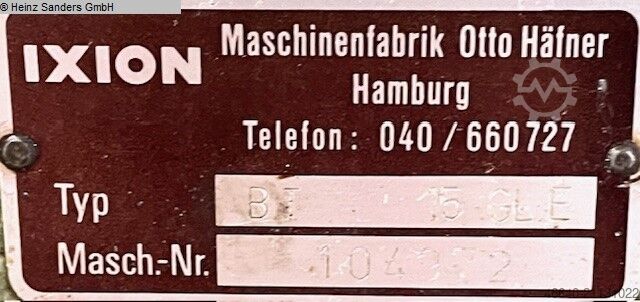 Pillar Drilling Machine IXION BT 15 GL E