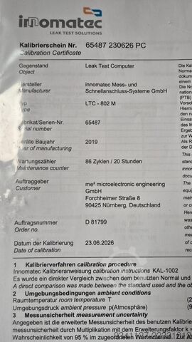 Merni sistem Innomatec Mess und Schnellanschluss LTC - 802 M
