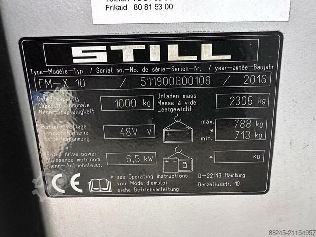Reachtruck VS-22628 Still FMX10, wysokość podnoszenia 6200 mm STILL fmx10