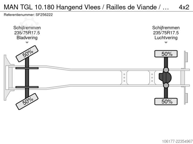  MAN TGL 10.180 Hangend Vlees / Railles de Viande / ...