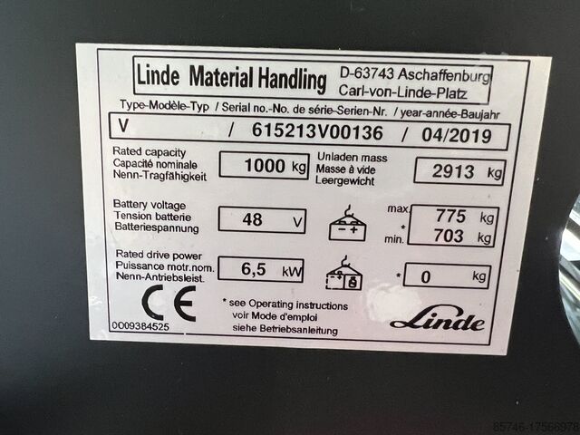V  ( 5213 ) Rail Guidance * NEW / Unused !! LINDE V  ( 5213 ) Rail Guidance * NEW / Unused !!
