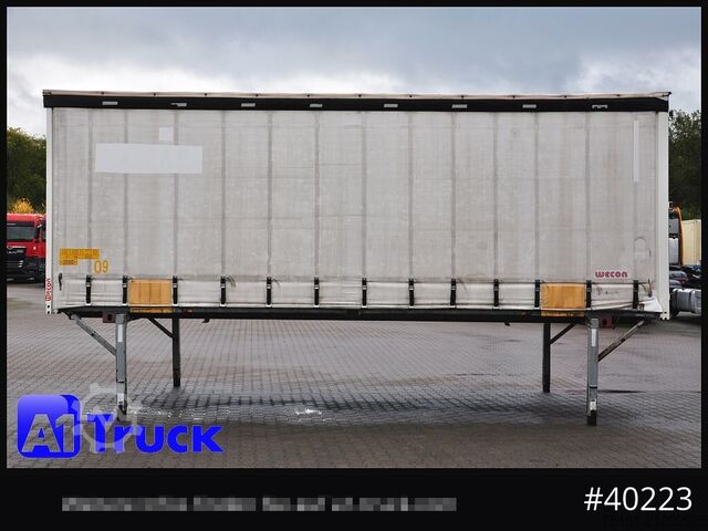 Wissellaadbak met open laadbak en zeil WECON WPR 745, verzinkt, 2520  innen, Code XL