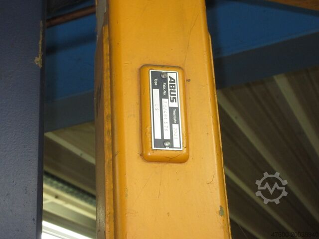 Grua de coluna Grua de lança giratória Guincho de corrente Abus LS Kran Drehkran Hallenkran L5m 1to NL 1000Kg H3,4m Kettenzug + Dübelplatte