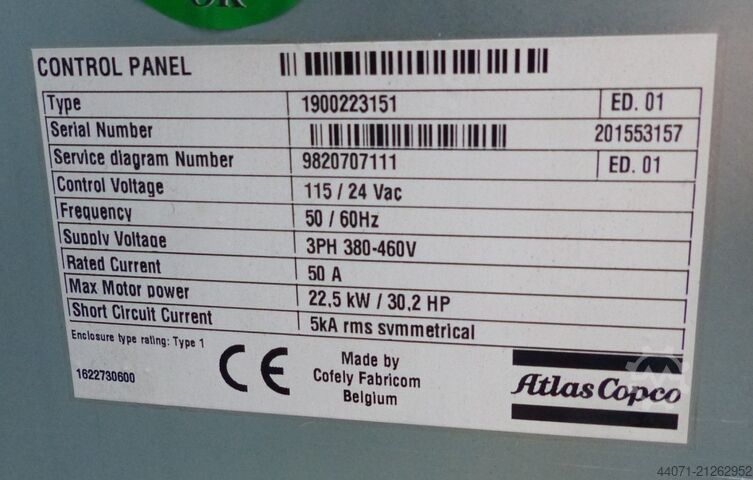 Screw compressor GA18VSD+ Atlas Copco GA18VSD+