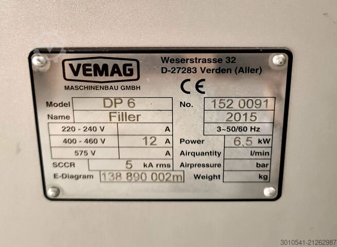 Vacuum Filler Vemag DP 6 Vemag DP6