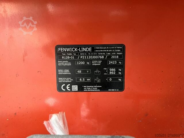 Wózek reach truck Linde R12B-01