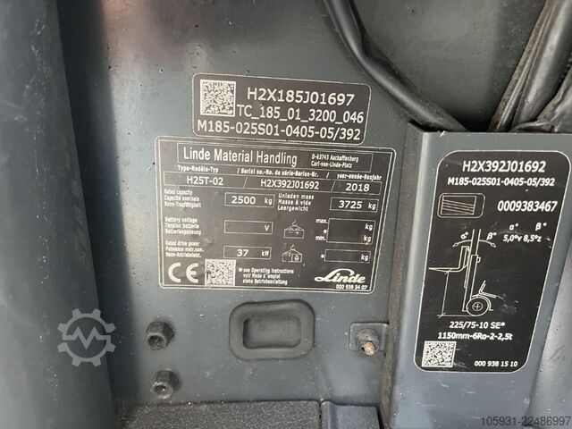 Wózek widłowy LPG Linde H25T-02