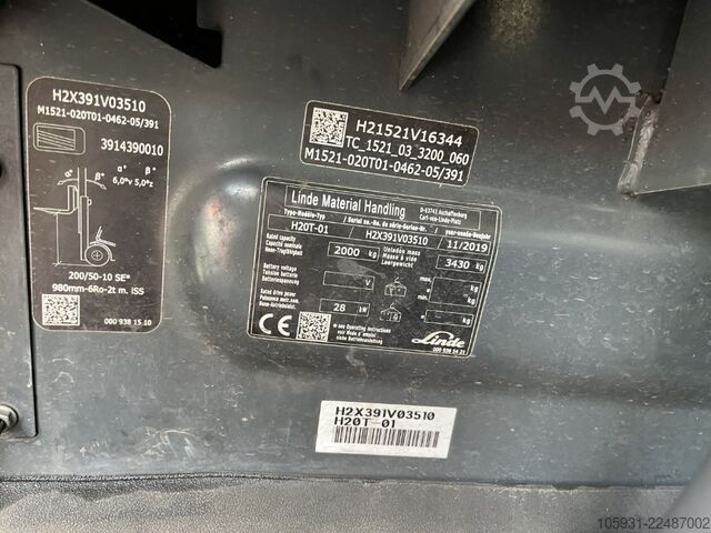Wózek widłowy LPG Linde H20T-01