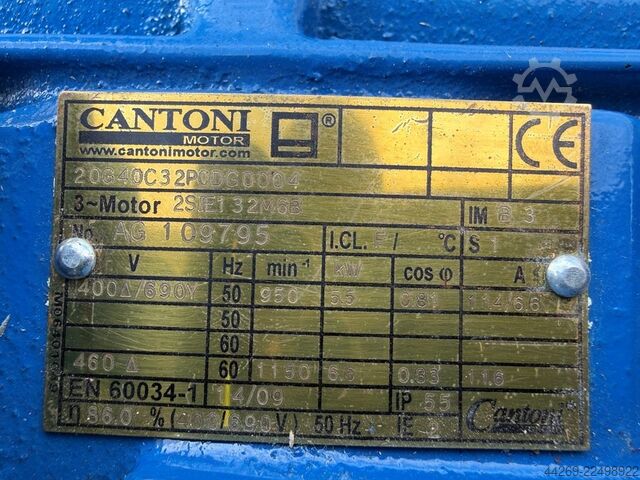 Motor elétrico Cantoni modelo 20G40C32P0DG0004 CANTONI 20G40C32P0DG0004