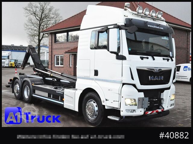 Φορτηγό γερανός roll-off MAN TGX 26,400 BL Meiller Funk, Lenkachse,