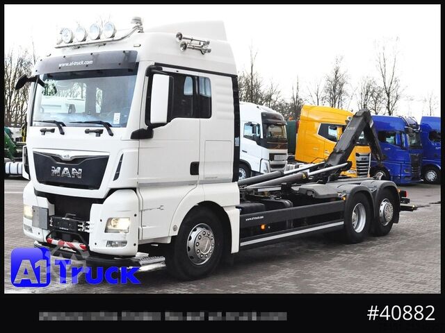 Φορτηγό γερανός roll-off MAN TGX 26,400 BL Meiller Funk, Lenkachse,