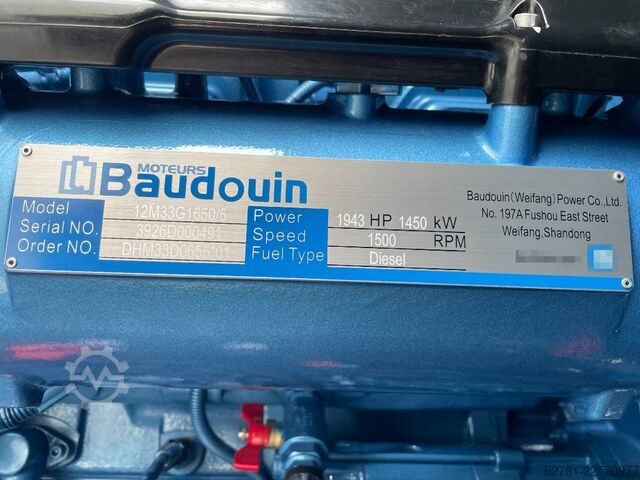 Agregat Baudouin 12M33G1650/5 - 1650 kVA generator - DPX-19884