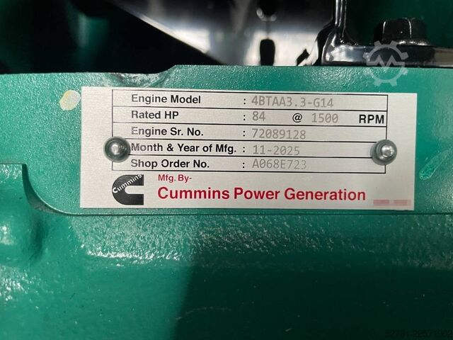 Agregat Cummins C66D5EQ - 66 kVA Generator - DPX-18507-Q