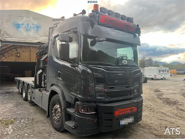 Vinç kamyonu Scania G560 8x2 pusher crane truck w/ onspot, 2023 50t/m