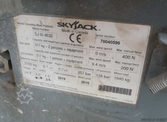 Hoogwerker knikmachines Skyjack SJ III 4632 Elektro 11,75m