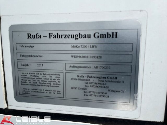 Dobozos teherautó MERCEDES-BENZ Antos 1832* Koffer-LKW*Dautel LBW*Rufa Aufbau*