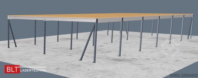 Plataforma de armazenamento 10x25m Lagerbühne , Belastung : 500kg/qm Unterkante: 3,0m , ca. 250qm Systembühne