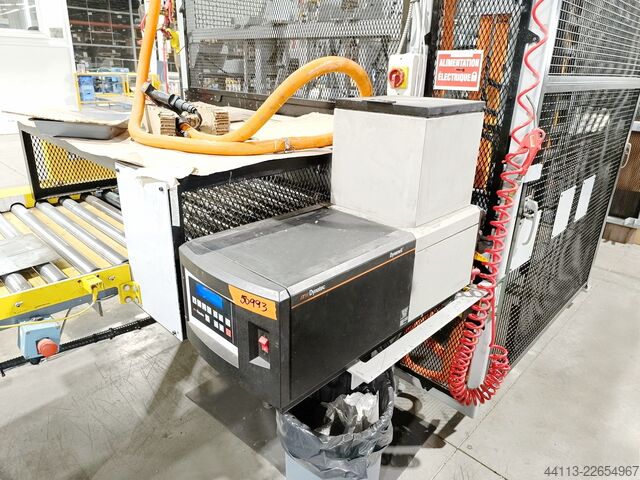 Linha de embalamento com caixa de cartão ROBOPAC + AUTOMATECH + KUKA ROBOPAC, Model Orbit 12