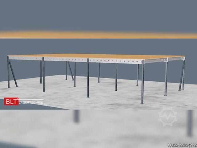 Plataforma de armazenamento 10x15m Lagerbühne , Belastung : 500kg/qm Unterkante: 3,0m , ca. 150qm Systembühne