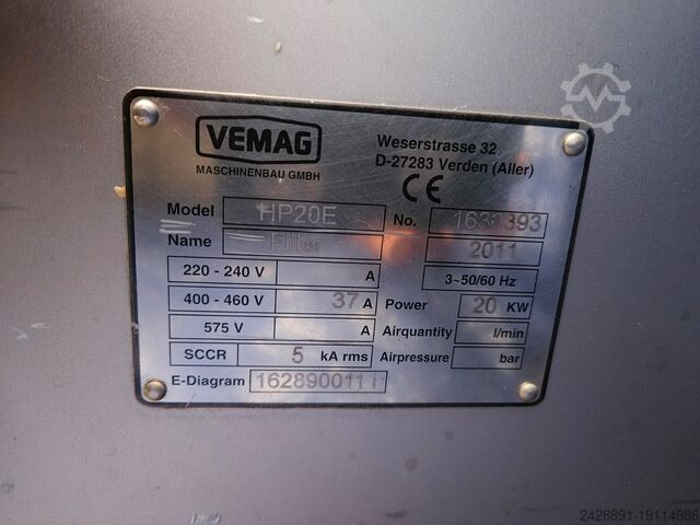 Vacuümvuller Vemag HP 20E