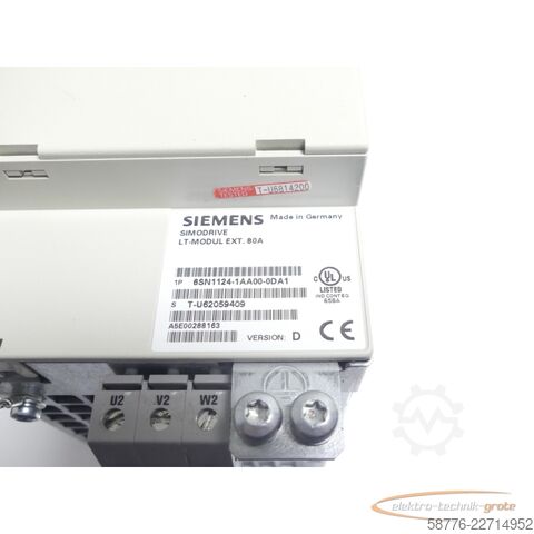 Στοιχείο Siemens SIMODRIVE 6SN1124-1AA00-0DA1 LT-Modul SN: T-U62059409 Version: D